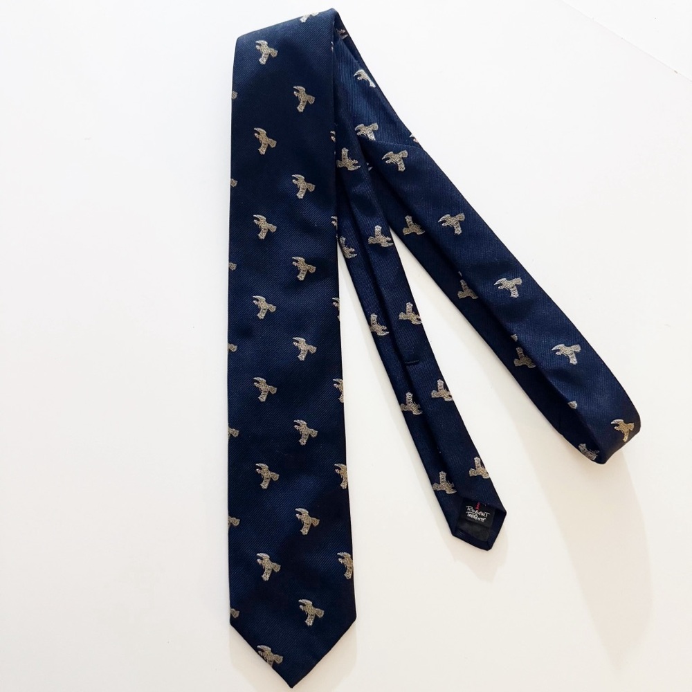 Vintage Robert Talbott Navy Bird Tie